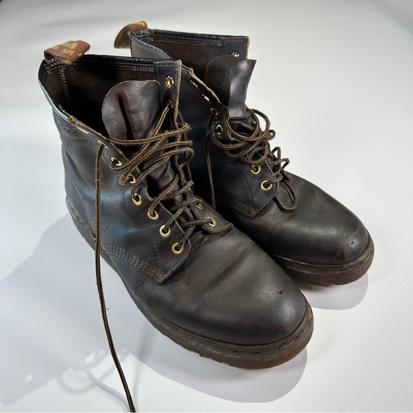 Dr. Martens vintage broken in leather utility boots air cushion mens 10 brown - Picture 2 of 16